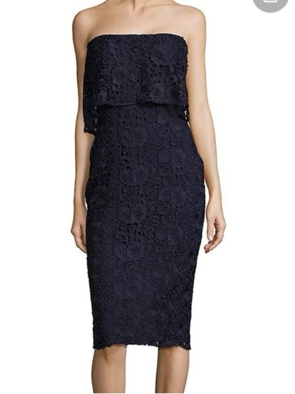 LIKELY Women's Strapless Lace Driggs Dress in Navy Size 6